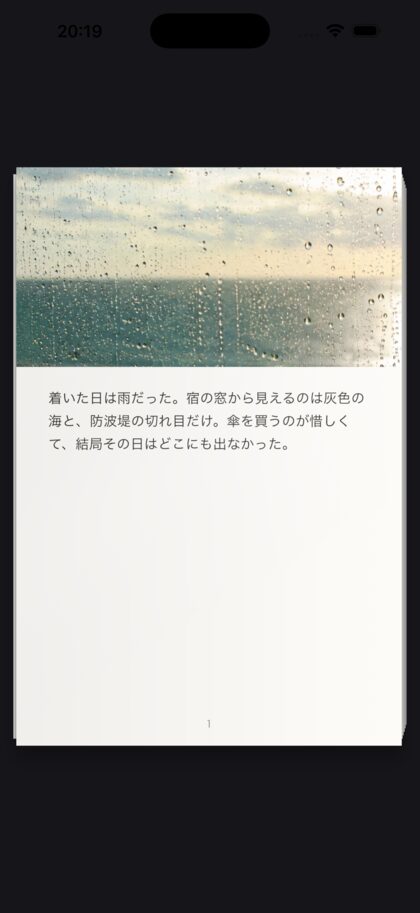 写真と、その下の文章